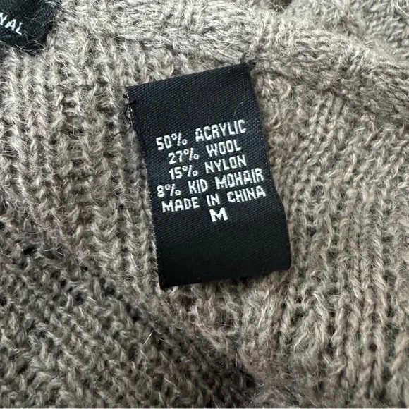 Vintage Moda International Reversible Sweater Women Medium Twist Button Wool Moh - Picture 12 of 13